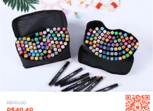 [Dê vida aos seus desenhos com o Kit com 80 Canetas de Duas Pontas para]